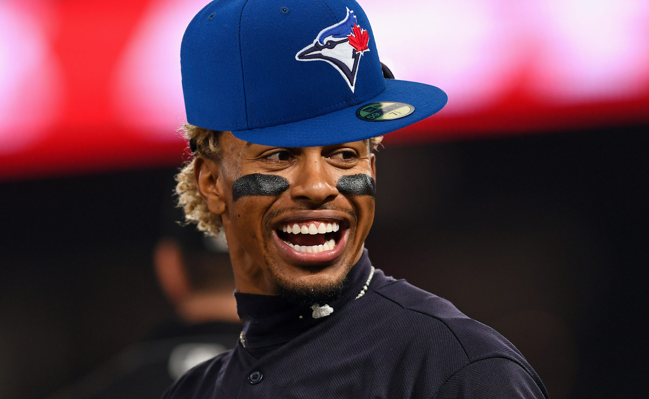 If you were wondering: Yes, Francisco Lindor's hair is still electric blue  and yes, it looks fantastic