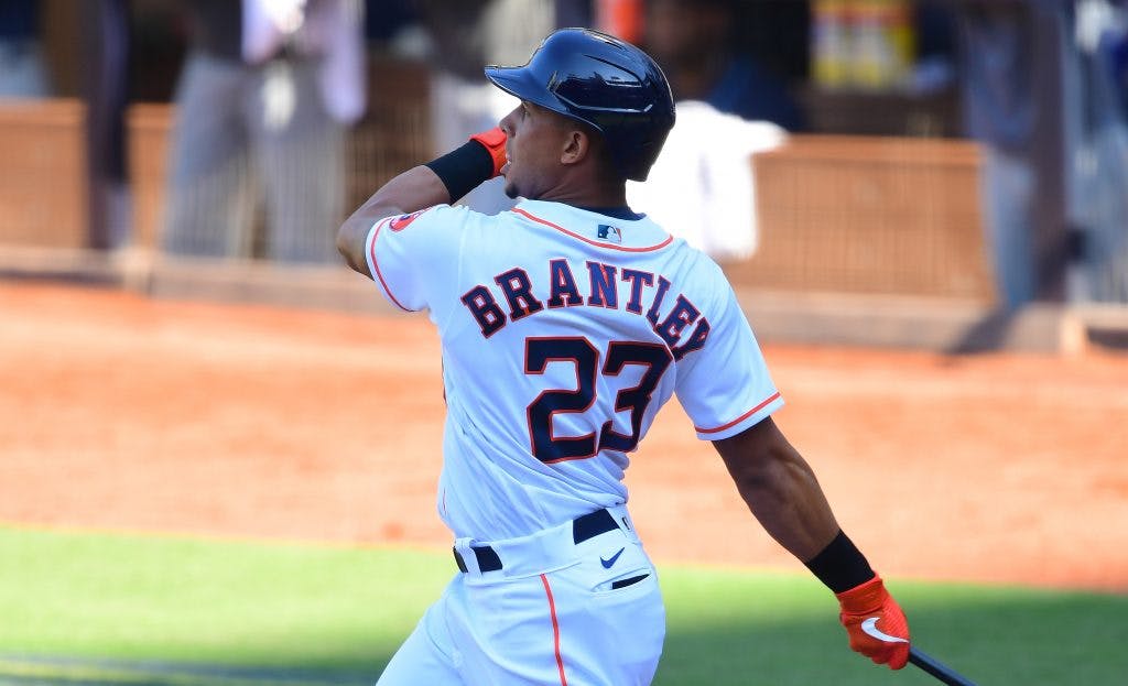 Michael Brantley Houston Astros 2022 City Connect Navy Baseball