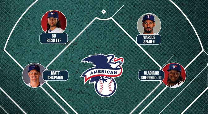 Blue Jays' Bichette, Guerrero, Chapman lead the way in All-Star Game voting