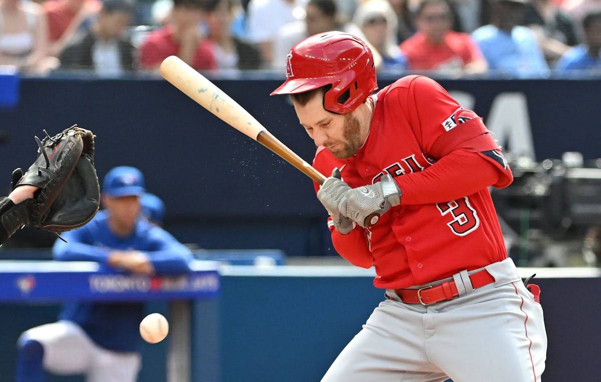 LA Angels star Taylor Ward is rushed to hospital with a facial fracture  after being hit by brutal 91mph pitch against the Toronto Blue Jays